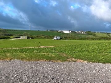 Hardstanding pitch with electric