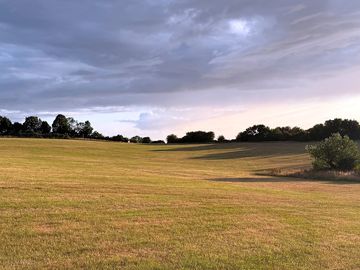 Beautiful view across the camping meadow