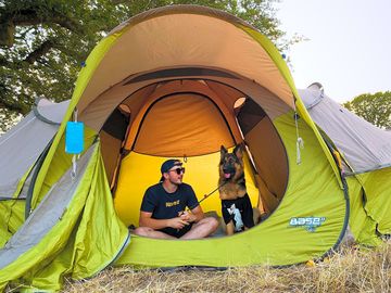Bodhi the staff dog checking out some of the tent pitches (added by manager 22 jul 2021)