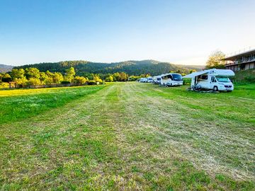 Grass pitches on the meadow