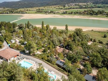 Aerial view of the campsite and the outstanding views waiting for you