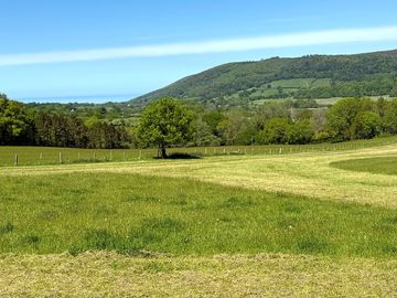 Views across the porlock vale to the bristol channel