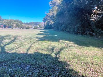 Camping is on a playing field