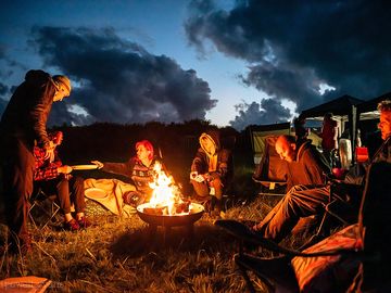Sit by the firepit and look up to the stars