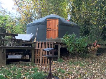 The yurt's leafy pitch (added by manager 17 mar 2020)
