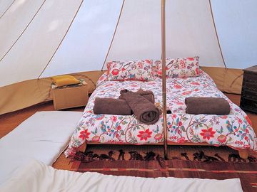 Inside of tent