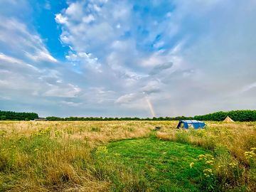 Camping pitch mown into the wild grass (added by manager 28 apr 2022)