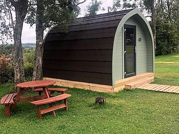 Camping pod with picnic table