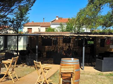 Shaded terrace