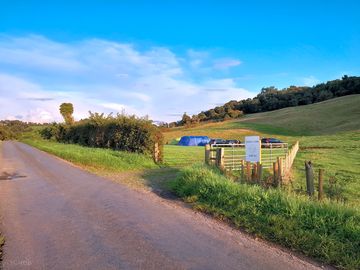 Entrance to camp site coming from kilburn/white horse end