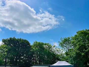 Our on-site catering wagon serving fresh pizzas, alcohol, hot drinks and breakfast!