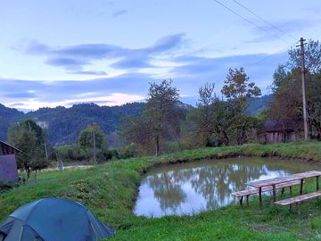 Camping by the pond