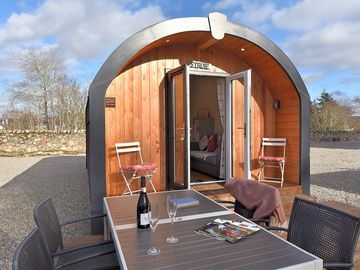 Decking outside the pods
