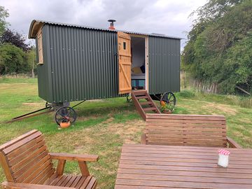 Looking back at the sussex hut from the fence line