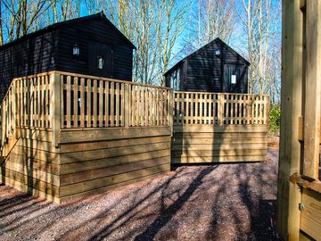 Treehouses with balconies