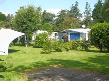Grassy pitches with electric hook-ups