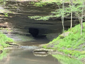 Entrance to cave. part of the underground railroad
