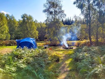Faraway tent pitch