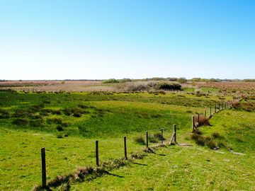 View from the tent towards ynyslas and borth