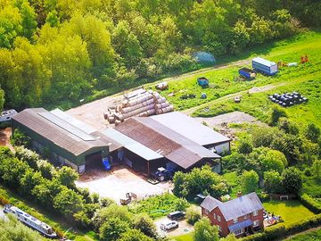 Aerial view of the farm