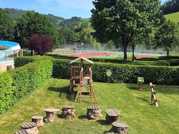 Children's play area and swimming pool