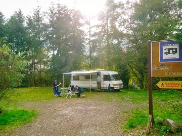 Pitches just outside the campsite entrance