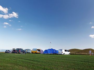 Camping in a breezy spot