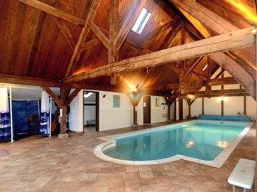 Our indoor heated swimming pool is available to all our glamping guests.