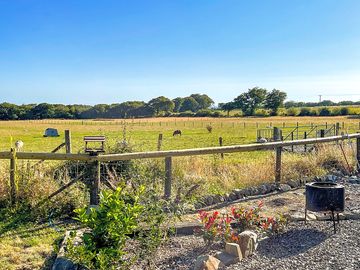 View out from the shepherd's hut