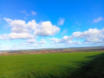 Camping field with view towards the moors