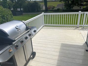 Barbecue and decking area