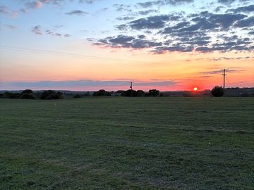 Sunset at tunstead caravan and camping