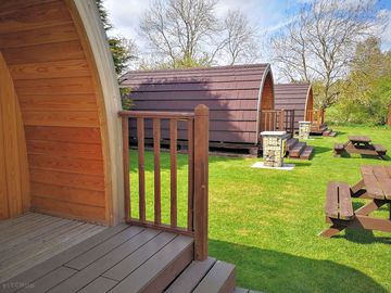 All three lodge pods:  nearest lily, dolly, far immy (added by manager 01 may 2019)