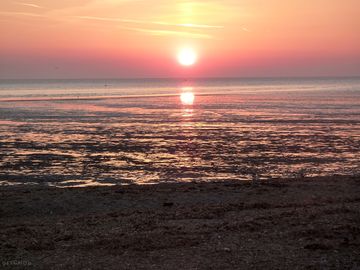 Sunset at snettisham beach