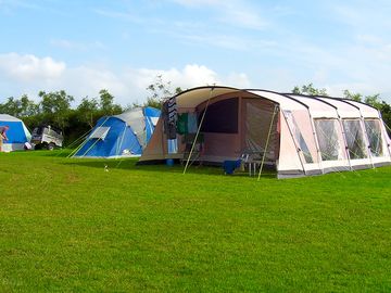Spacious grass pitches