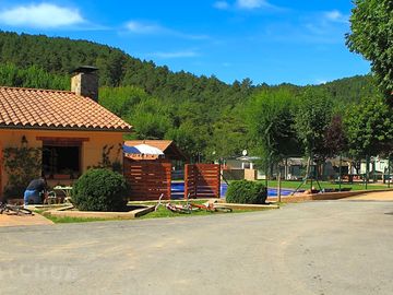 Reception and outdoor pool