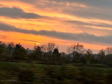 Sunset at the site