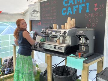 Bella rutherford from the farm producing some amazing coffee for the caffeine addicts up early!