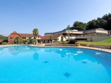 The outdoor pool