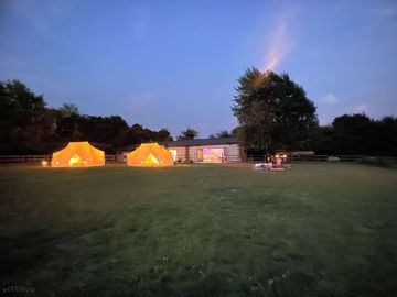 The site after dark
