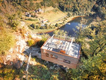 Aerial view of the treehouse