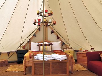 Bell tent interior (added by manager 26 aug 2022)