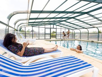Covered and heated pool