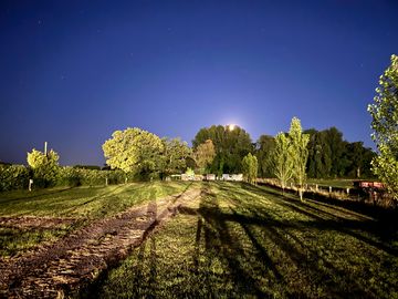 View of the site at night