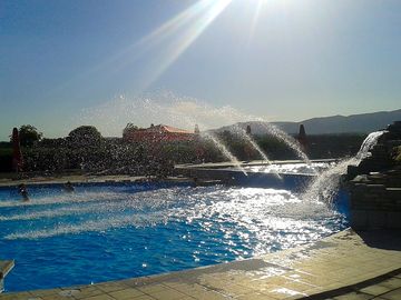 Swimming pool on a bright day