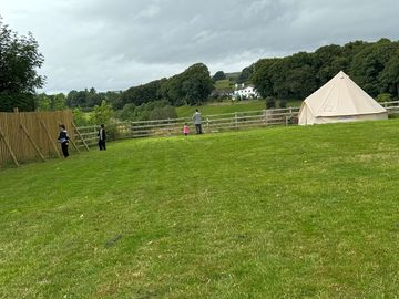 Can fit about ten tents on the grass first night quiet second night was busy.