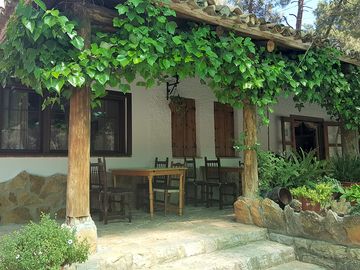 The bar has a cosy verandah