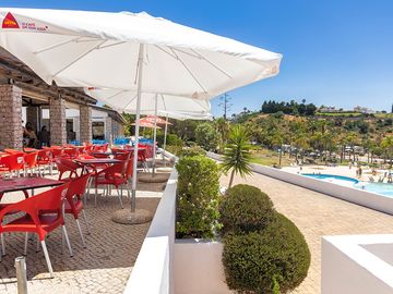 Swimming pool and restaurant