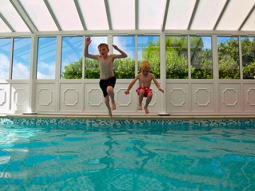 The indoor heated swimming pool is open from april to september