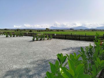 Enjoy a mountain view from every pitch.
